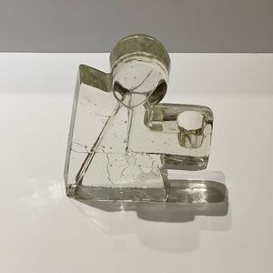 Wiesenthal Hutte Ice Glass Angel Candle Holder MCM Vintage Christmas